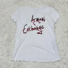 アルマーニエクスチェンジ AX Tシャツ スパンコール 白 M