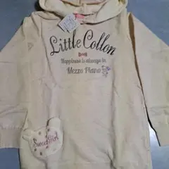 コロンちゃん耳フード&フェイス型ポケット付き裏起毛チュニックトレーナー