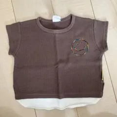 スマイリーフェイス刺繍Ｔシャツ 90cmのサムネイル