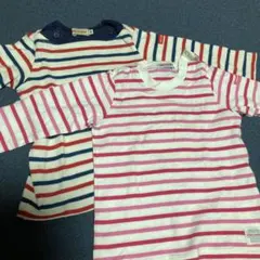 ミキハウス　ロングTシャツ　80センチ　２枚セット