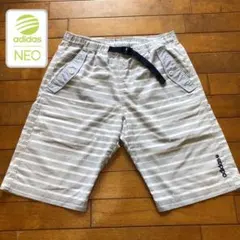 adidas NEO★アンカーマークボーダー柄ショートパンツ♠︎サイズL