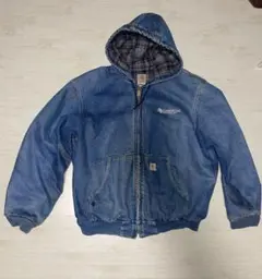 Carhartt デニム アクティブ ジャケット 裏地チェック - メルカリ