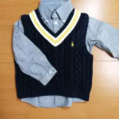 コムサデモード 男の子用 ボタンダウンシャツ 90センチ