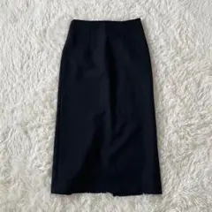ZARA ザラ バックスリット入りペンシルロングスカート ブラック S