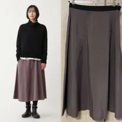 マーガレットハウエル アウトラインスポットプリントシルクスカート5.8