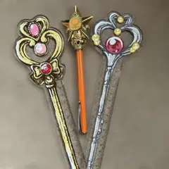 美少女戦士セーラームーン　セーラーヴィーナス指示ボールペン　定規2本