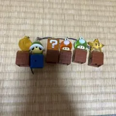 スーパーマリオ ストラップ フィギュア　キーホルダー　レア　 スター　キノコ