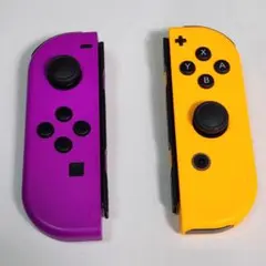 【純正品】Switchジョイコン　 ネオンパープル・ネオンオレンジ　動作確認済み