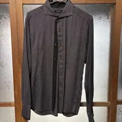 MICHEL KLEIN 長袖シャツ 51 ダークグレー日本製