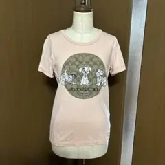 大特価Disney x COACH Tシャツ ピンクベージュのサムネイル