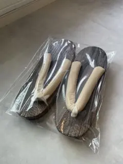 未使用 下駄　ピンクベージュ
