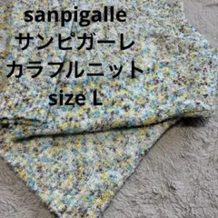 美品 sanpigalleミックスカラー ニットセーター size L カラフル