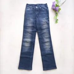 アルマーニジーンズ　ブルー　ストレートジーンズ　25インチ　Sサイズ相当　美品