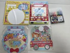 新品☆ バースデーカードセット 動物キャラクター 4枚　カラーペン