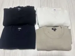 ウォッシャブルミラノリブクルーネックセーター 4枚セット 美品 大特価