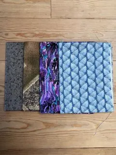 生地セット（葉模様・花柄・抽象模様）