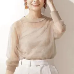 ナノユニバース✳︎リブ編みシアーニット