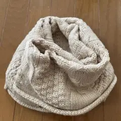 ハートマーケットスヌード（ニット・アイボリー）