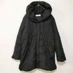knox village ダウンコート ブラック 襟ボリューム 小顔効果 Lのサムネイル