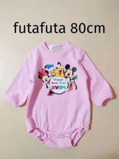 新品 futafuta フタフタ ディズニー 2024 長袖ロンパース 80cm