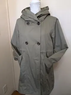 オリーブグリーン フード付きモッズコート