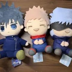 呪術廻戦 ぬいぐるみ 五条悟 伏黒恵 虎杖悠仁 マスコット 3点セット タグ付き