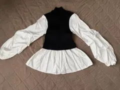 ハイネック バルーンスリーブ トップス