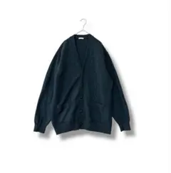 GU ラムブレンドVネックカーディガン(長袖) XL ダークグリーン　定番