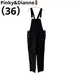 0834ピンキーアンドダイアン&byP&Dオーバーオールサロペットブラックデニム