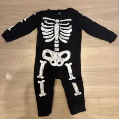 next baby スケルトンロンパース ブラック　ハロウィン