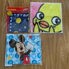 ミッキーマウスフェイスタオル　スマイリーハンカチB柄　広テレピッピちゃんハンカチのサムネイル