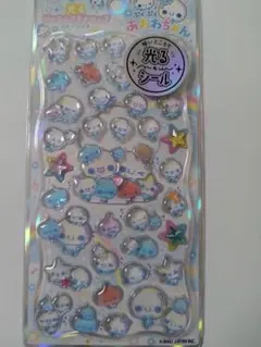 ぷくぷくあわわちゃん　光るプチドロップステッカー　シール　立体シール　正規品