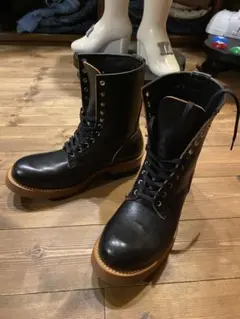 未使用　極美品　アディクトクローズ　茶心ホースハイドレースアップブーツ7 1/2 未使用 極美品 アディクトクローズ 茶心ホースハイドレース