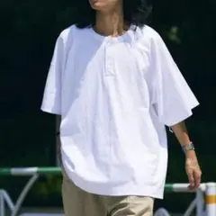 Healthknit × JOURNAL STANDARD ヘンリーネックT