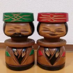 北海道土産　木彫りアイヌ人形