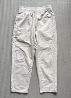 シェフパンツ gu M コットン イージーパンツ ワイド アイボリーテーパード