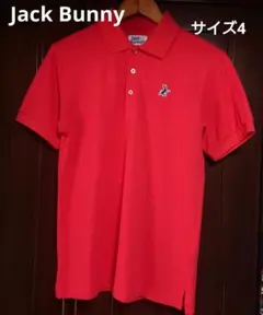 ●【値下げ不可・美品】Jack Bunny 半袖 ポロシャツ【サイズ4・レッド】