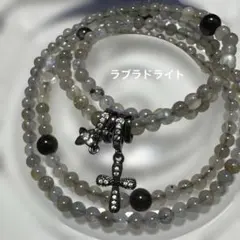 天然石 ブレスレット ロング 2本セット ラブラドライト