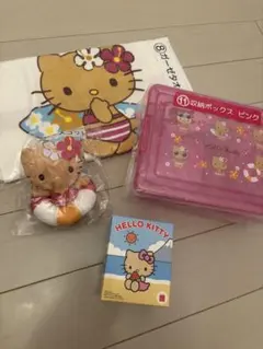 再販❌日焼けキティ一番くじマスコット ボックス タオルハッピーセット 4点セット