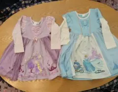 ディズニープリンセス ドレス ワンピース 110cm ラプンツェル シンデレラ