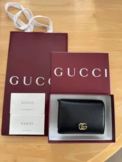 ダブルG カードケース ウォレット（コイン＆紙幣入れ付き）　GUCCI