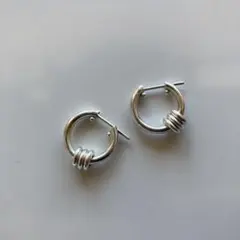 両耳　シルバー925 フープピアス　アクセサリー　コムドット　ヤマト着用　登坂着のサムネイル