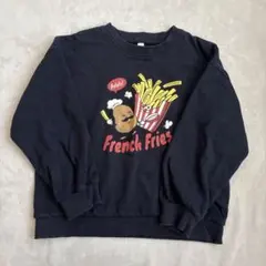 しまむら　ポテト　裏毛トレーナー　130 ネイビー