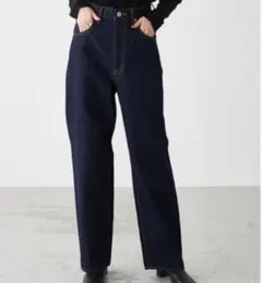 【AZUL】アズール バイ マウジー ハイウエスト ワイド デニム L