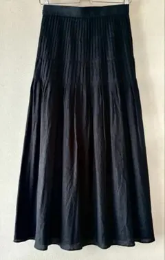 新品未使用★relume★レーヨンリネンピンタックフレアロングスカート