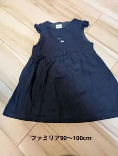familiar ノースリーブワンピース 90から100cm ネイビー