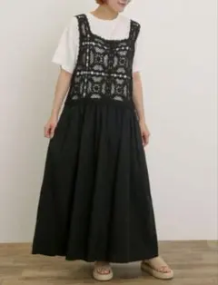 サマンサモスモス かぎ針編み風ビスチェワンピースのサムネイル
