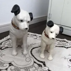 ★VICTOR犬★陶器製犬の置物（大・小セット）