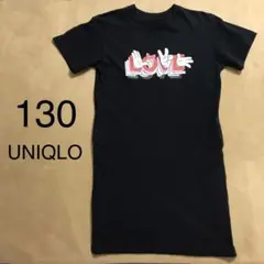 UNIQLOユニクロ Tシャツワンピース130ブラック ディズニー ミニーマウス
