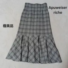 アプワイザーリッシェ　チェックハイウエストマーメイドスカート　ロングスカート